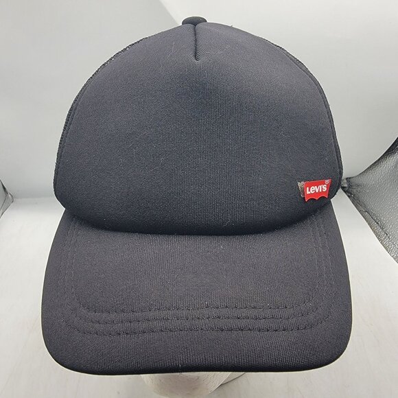 Levis Adults Black Trucker Hat Casual Adjustable Outdoors Lightweight Breathable - Picture 1 of 11